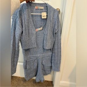 Free People Romper & Sweater Set